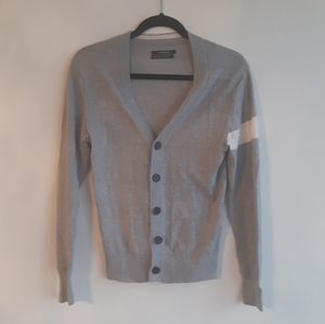 Club Monaco Grey Cardigan with White Stripe